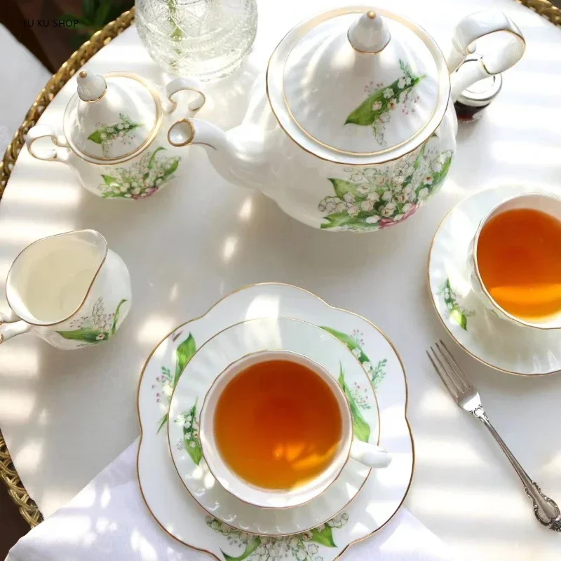 Кофейная чашка из костяного фарфора набор блюдце фарфоровый чайник для чая чаша