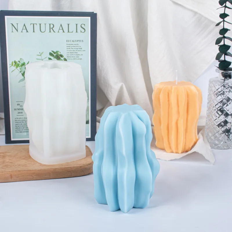 

Home Decor Cactus cylinder Aromatic Candles Christmas Decoration 2023 Novelties Wax Candles Tools DIY Soap making Candle Mold