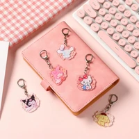 kawaii sanrio key chain hellokittys cinnamoroll pompom purin cartoon cute bag pendant animation accessories girls birthday gift