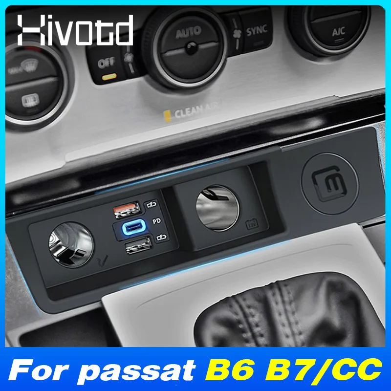 

Автомобильный разветвитель прикуривателя для Volkswagen VW Passat B6 B7/Passat CC, адаптер питания для быстрой зарядки сотовых телефонов, аксессуары