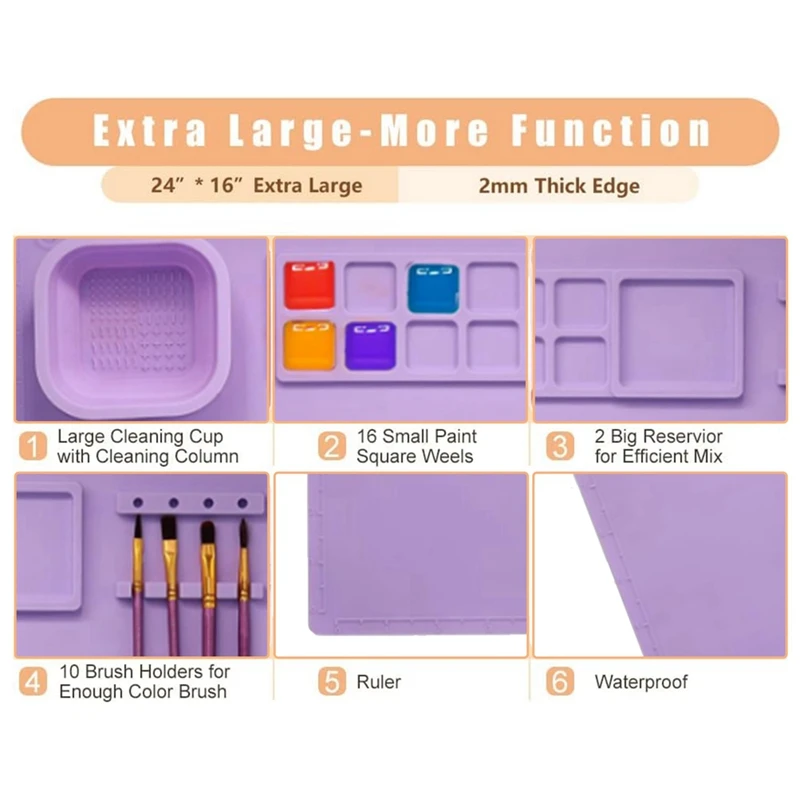 Силиконовый коврик для рисования силиконовый подходит детей с 1 очисткой и 10