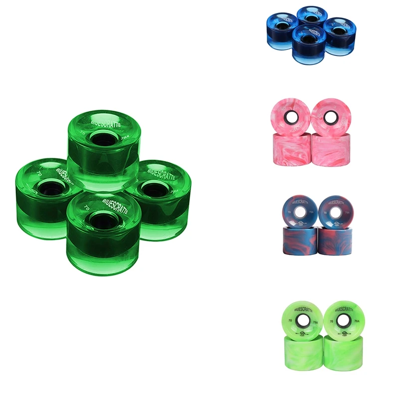 

4 Pcs/Set Skateboard Wheels 78A PU Wheels Roller Skate Longboard Tires Skateboard Replacements Parts