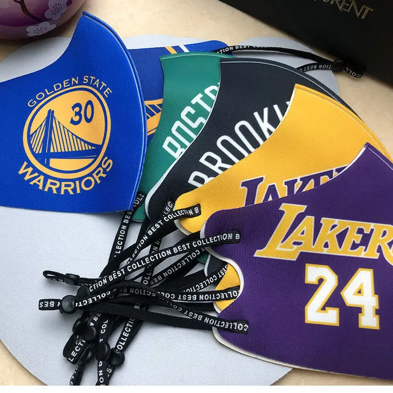 

3D Sports Mask Ice Sunscreen Trendy Basketball Game Limited Edition Graffiti Men Cool Hip Hop Ins High Appearance Reusable Mask