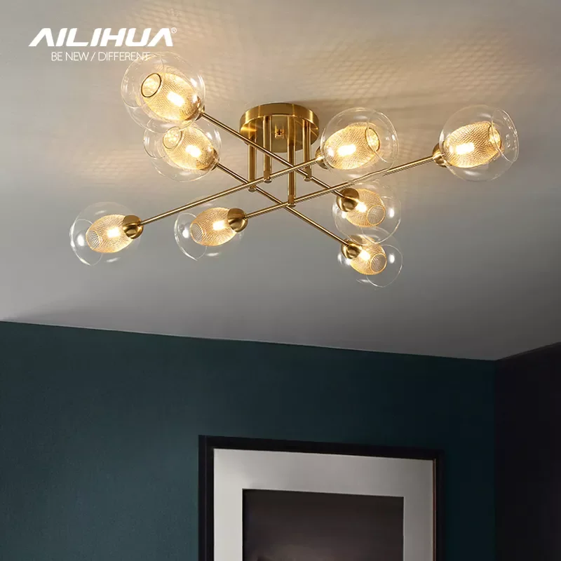 

Light luxury ceiling lamp postmodern designer warm romantic living room lamp main bedroom dining room lamp Nordic simple lamps a