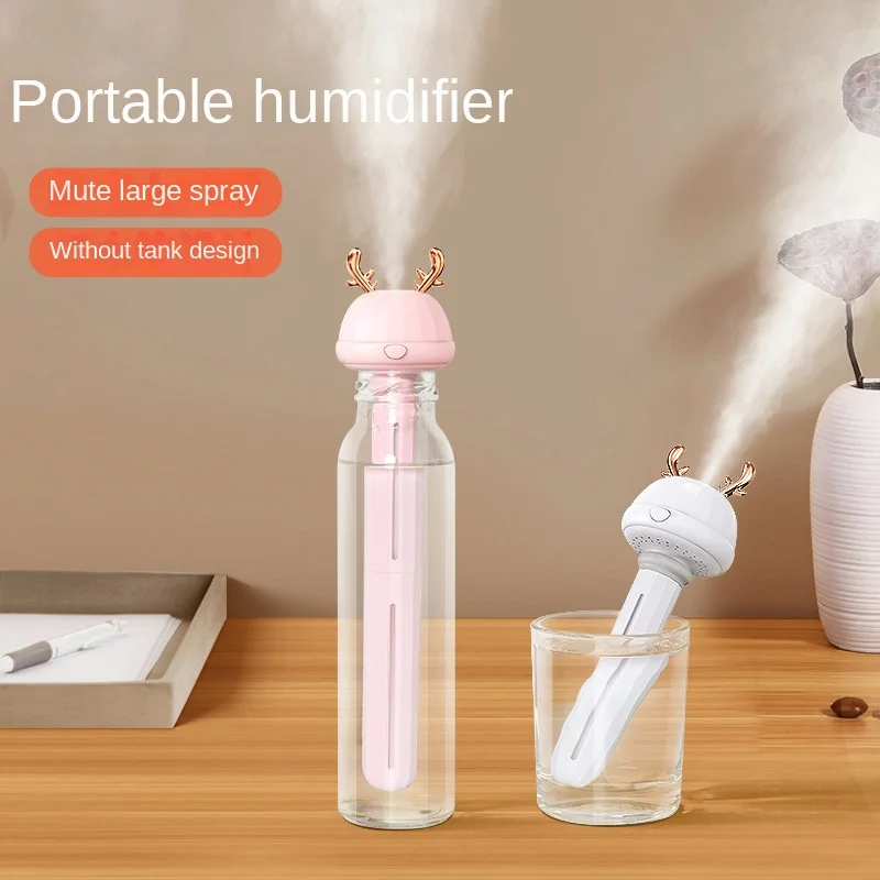 Mini Cartoon Doughnut Usb Creative Deer Lovely Atomizer Bedroom Mist Maker