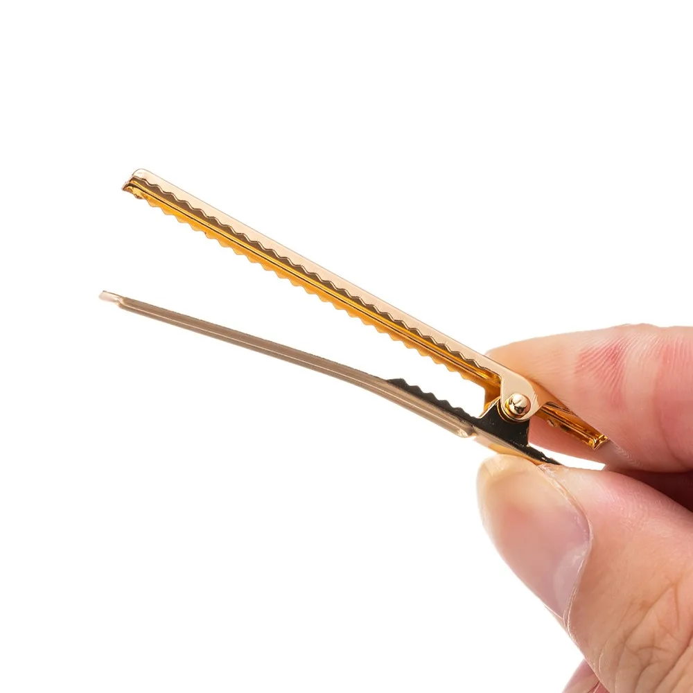 Черные зажимы-Аллигаторы для волос золотистые зажимы пустая основа сделай сам