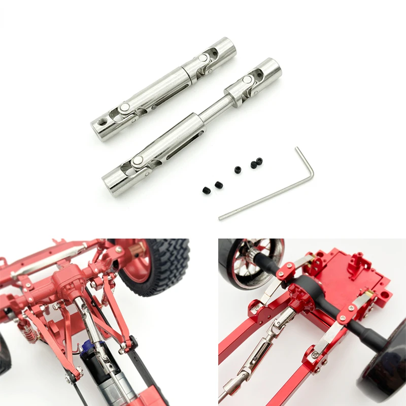 

MN D90 D91 D96 99s Crawler Car Metal Drive Shaft WPL B14 B24 C24 34 B16 36 D12 RC Car Truck Universal Upgrade Parts