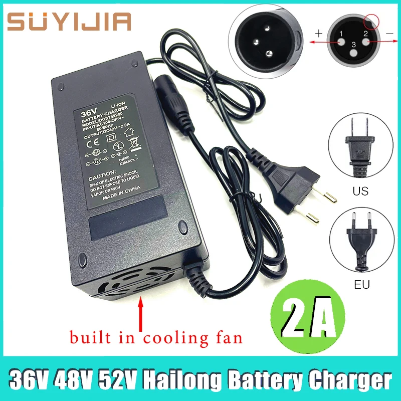 

36V 48V 52V Hailong Electric Bicycle Charger Bafang Motor Conversion Kit Electric Bicycle Charger Lithium Battery Pack