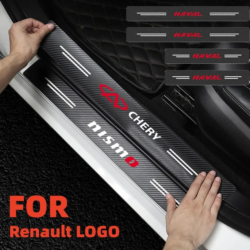 

4pcs Car Threshold Door Sill Protector Anti Scratch for Renault Clio Laguna 2 Megane 2 3 Duster Logan Captur Car Accessories