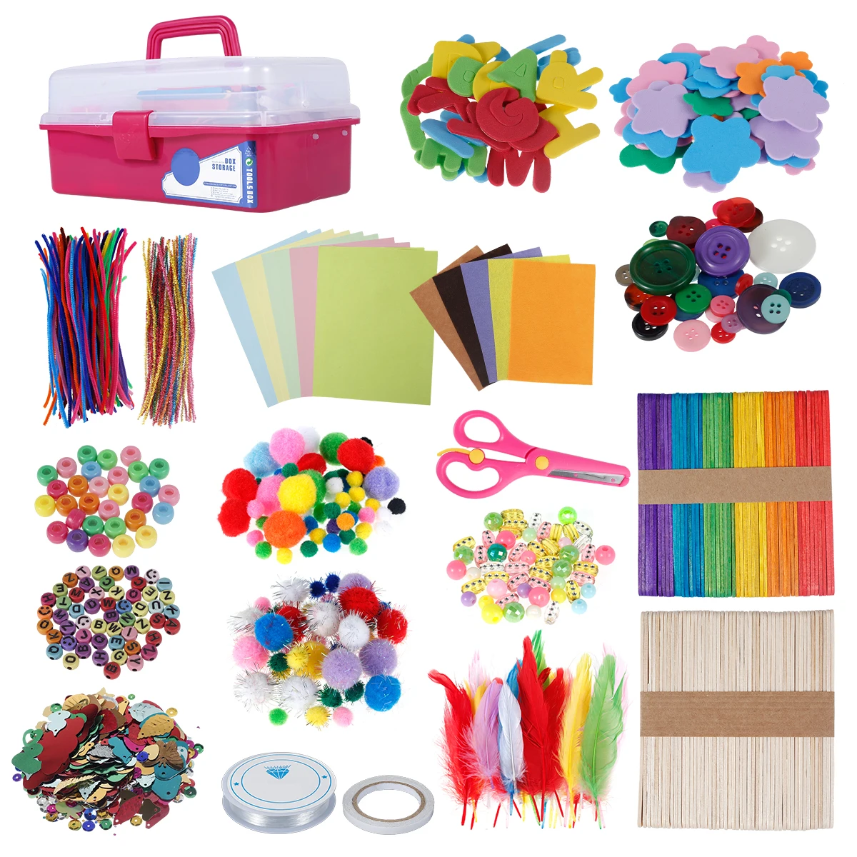 

Принадлежности для творчества и рукоделия, полный портативный набор для творчества «сделай сам» с ящиком для хранения, улучшенная рукодели...