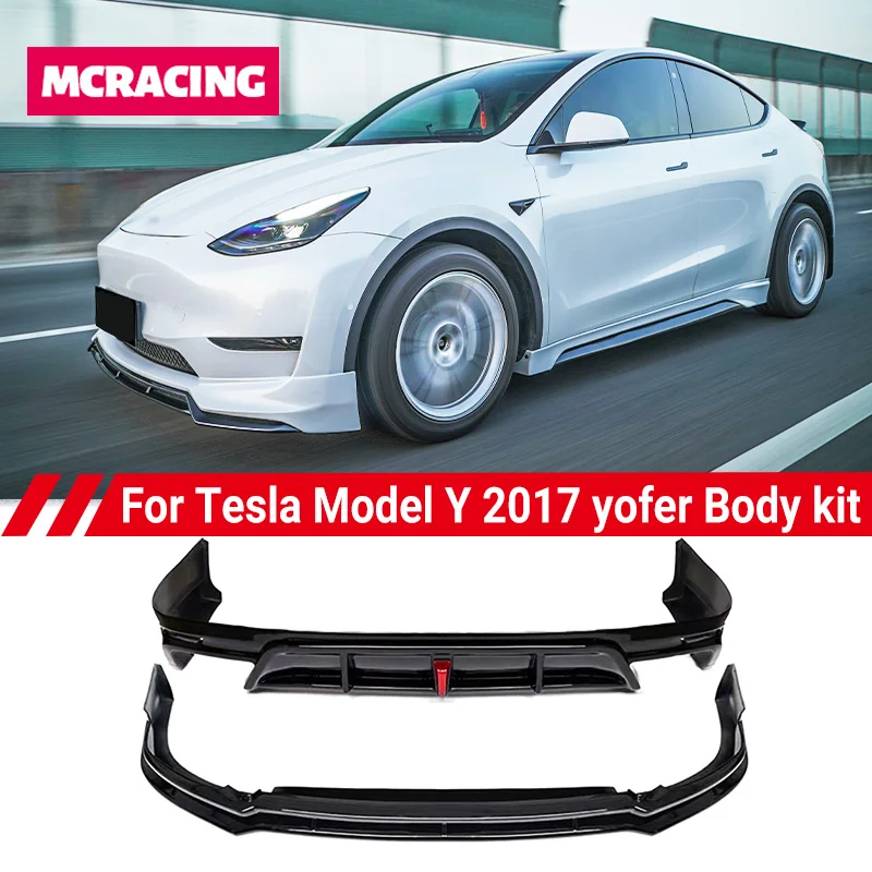 

For Tesla Model Y 2017~ ABS Rear Trunk Wing Spoiler Car Styling Front Lip / Rear Lip Rear Bumper Lip Diffuser Splitter Body Kit