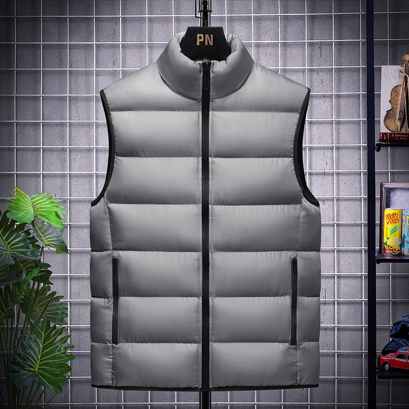Large casual men's vest Men's slim fit Hot in winter Autumn and winter Warm down cotton horse
