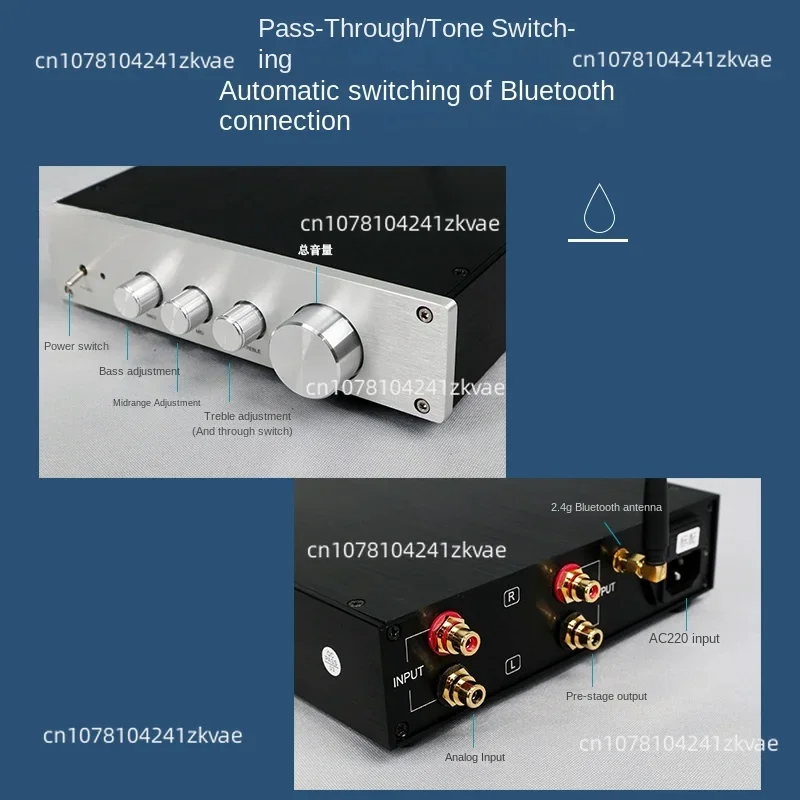 F1 Pure Class A Wysoki średni i niski regulowany wzmacniacz wstępny tonu Wzmacniacz LDAC Bluetooth 5.1