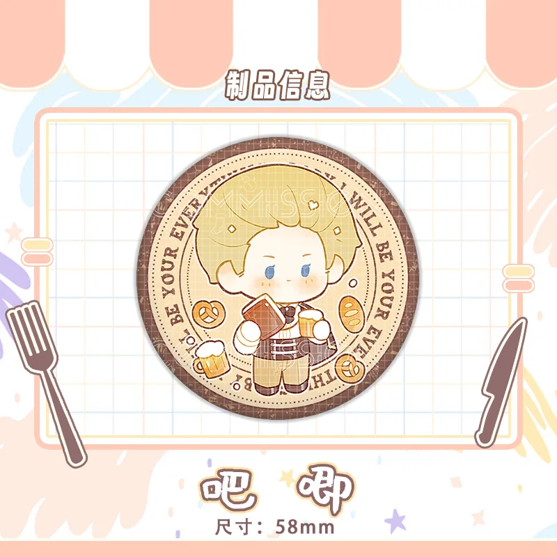 Аниме Hetalia: Axis Powers Рисунок Feliciano Vargas Toris Laurinaitis Косплей Милый металлический значок