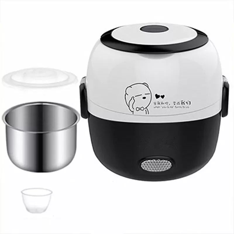 

110V 220V MINI Rice Cooker Thermal Heating Electric Lunch Box Portable Food Steamer Cooking Container Meal Lunch Box Easy Usage