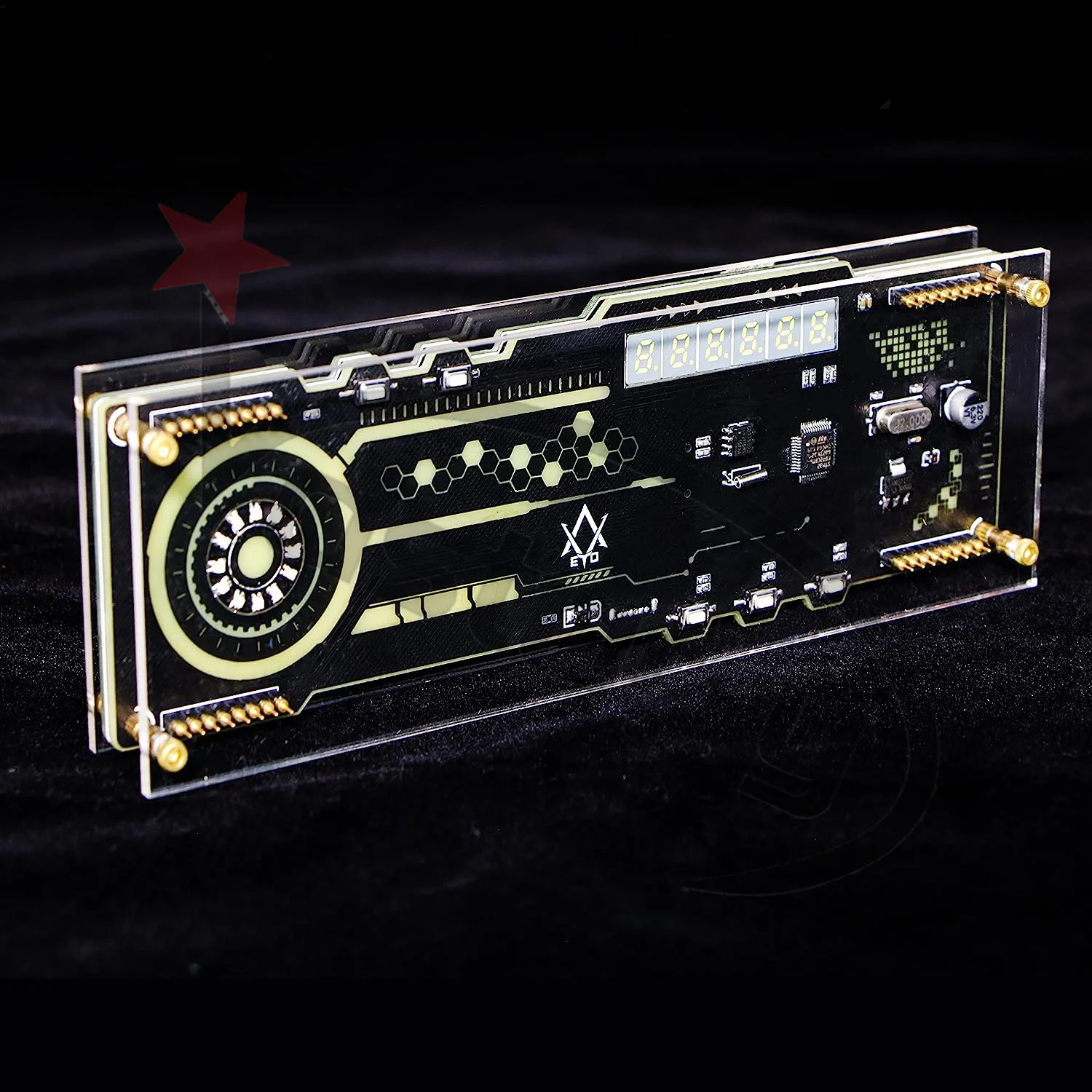 Киберпанк RGB Светодиодные Настольные Часы DIY Ручной Работы Песочные Для Создания