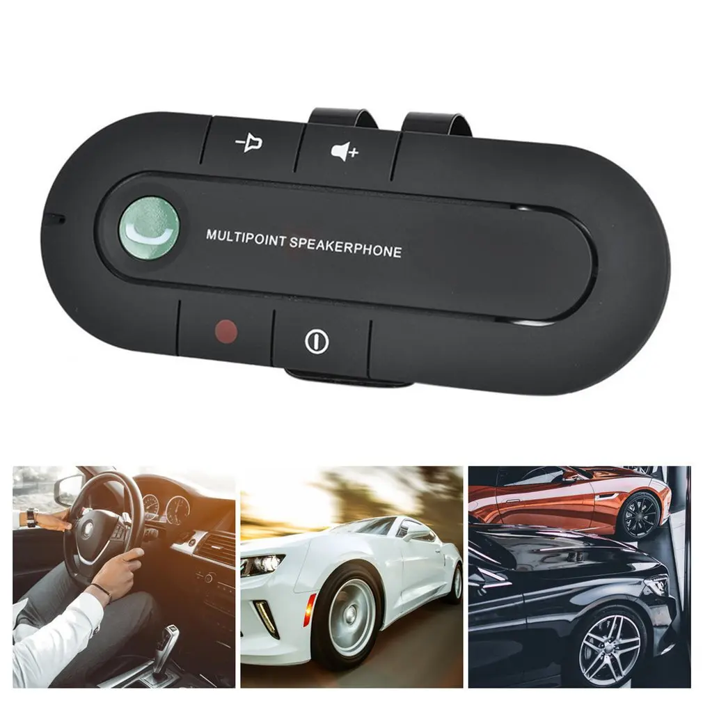 

USB Handsfree Car Kit Wireless Speaker Phone MP3 Music Player Sun Visor Clip Speakerphone Charger no aux
