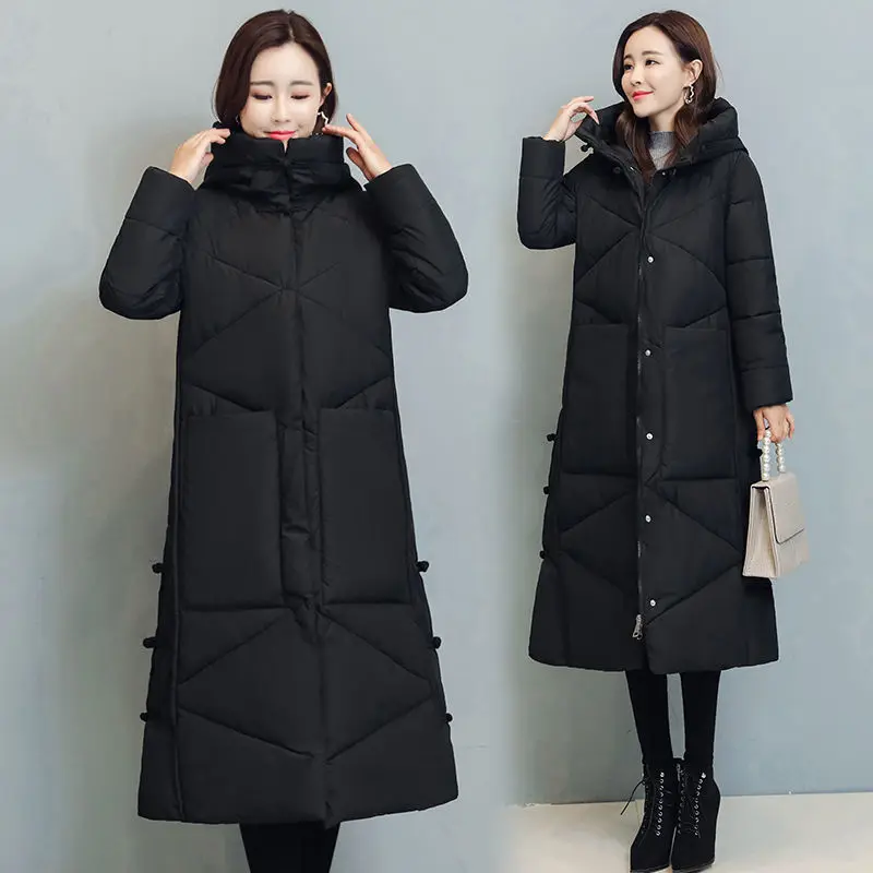 Vintage Winter Women's Cold Coat Parkas Super Hot Coats Hooded Long Cotton Padded Jacket Jackets Womens Winter Coat