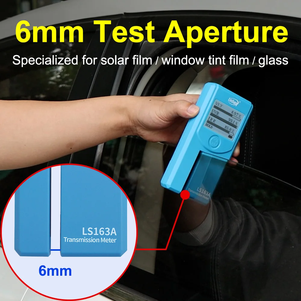 Измеритель тонировки на заказ LS163 LS163A 3 в 1 автомобильный тестер солнечной пленки