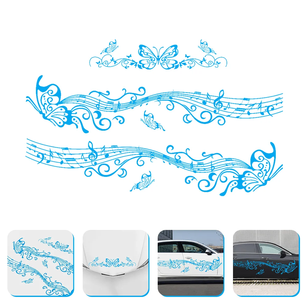 

3 Pcs Butterfly Note Sticker Butterflies Decal Vehicle Body Stickers Car Bumper Truck Pvc and Decals Automotive