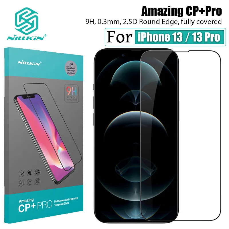 

Закаленное стекло Nillkin 2.5D с полным покрытием для iPhone 13 /iPhone 13 Pro, защитные пленки для экрана CP + Pro, Взрывозащищенная защитная пленка