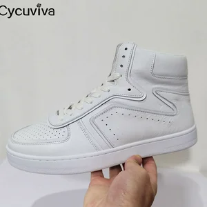 2021 Brand Runway Platform Sneakers Women High Top Round Toe Female Flats Breathable Thick Bottom Ru in Pakistan