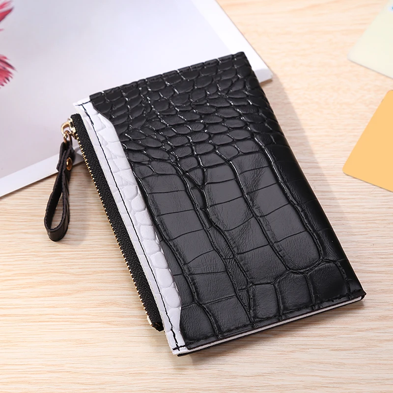 

Fashion Women PU Leather Alligator Pattern Card Holder Casual Ladies Patchwork Color Wallet Mini Coin Purse