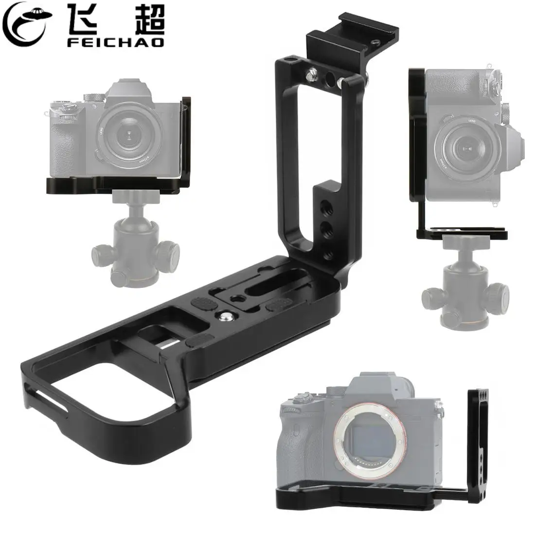 

A7R4/A7M3 A7R3 Camera L Plate Hand Grip Vertical Shoot Quick Release Plate Bracket Tripod Ball Head Mounting Plate Accessories