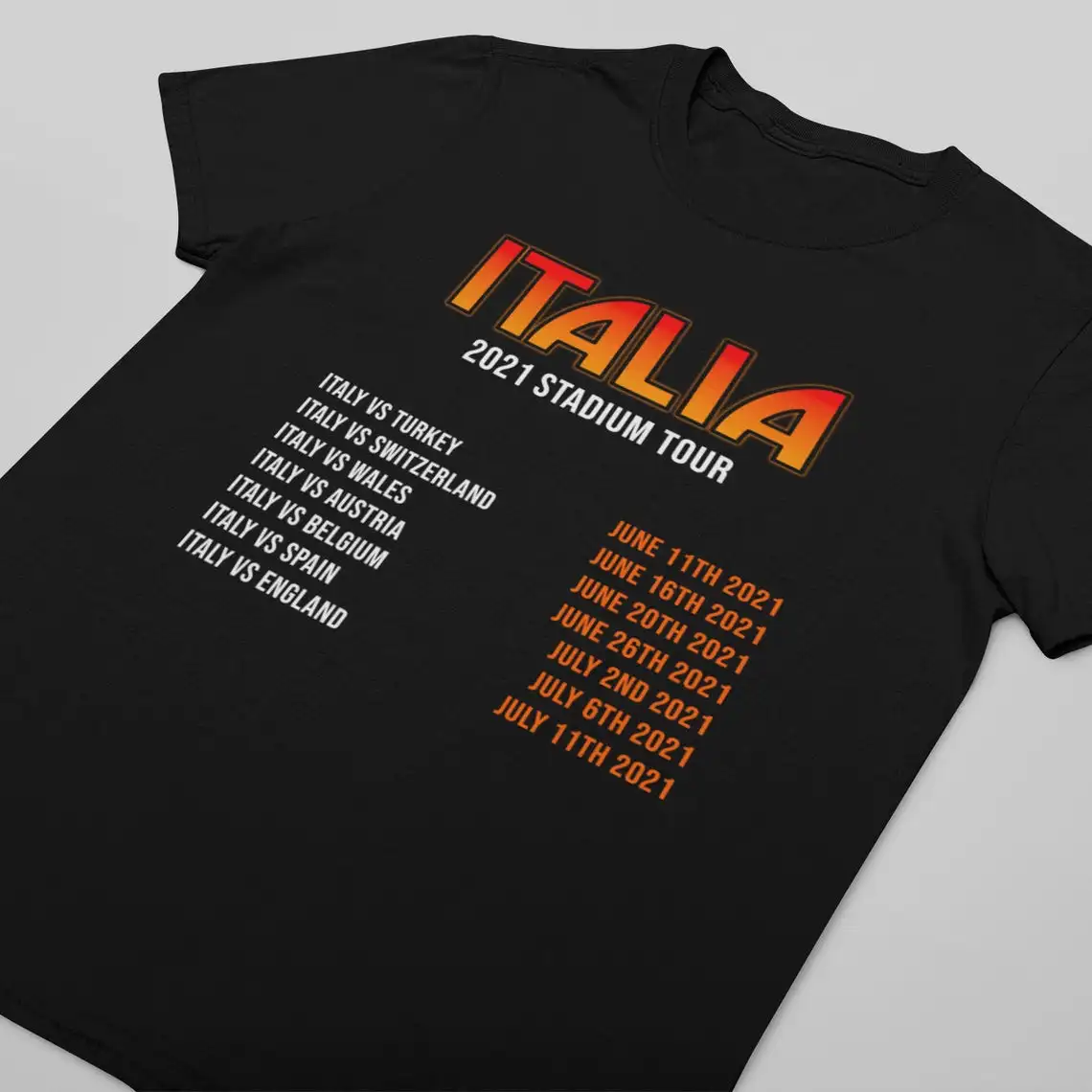 

Unisex Adults Italy Italia Stadium Tour Football T-shirt 2020 2021, Band Style Made From Organic Cotton For Men And Women