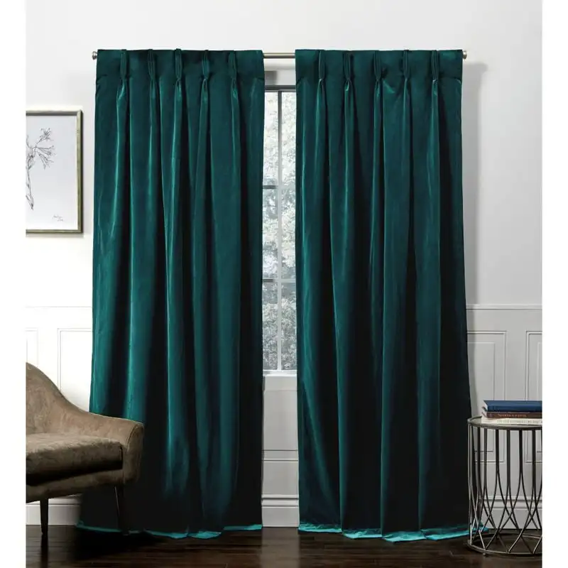 

Velvet Heavyweight Pinch Pleat Curtain Panel Pair, 108 Curtains for living room Japanese curtain Short curtain for windows Koi P