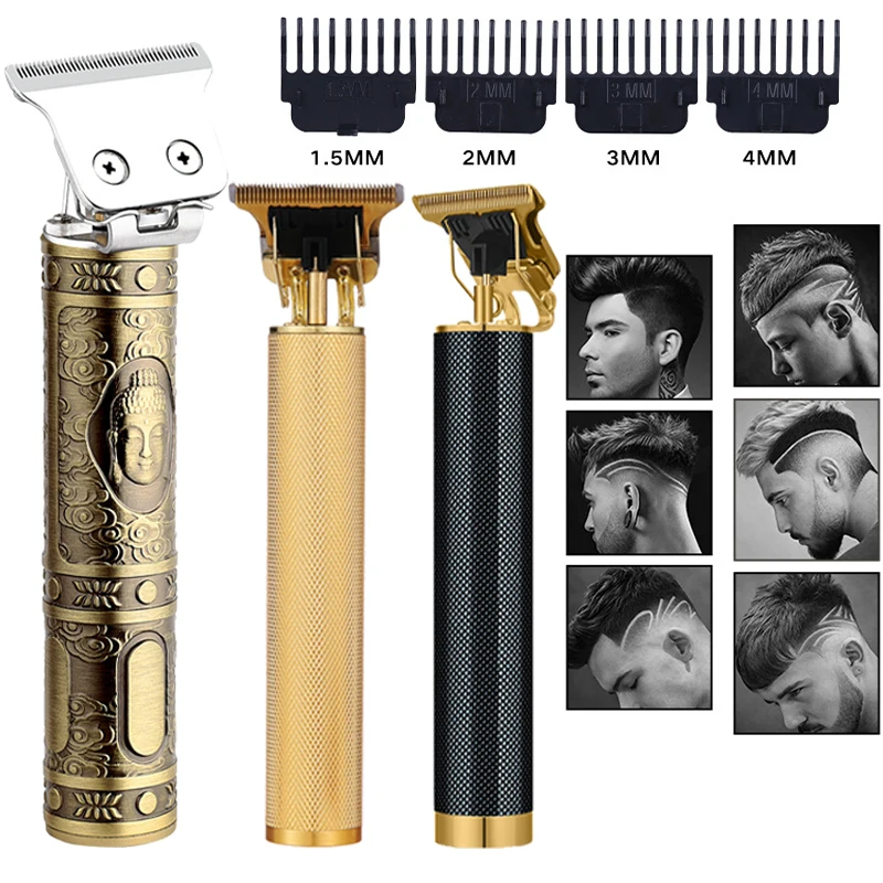 

Retro T9 Hair Cutting Machine Barber Shop Professional Hair Clipper USB Charging Beard Trimmer Household Oil Head Hair Clipper
