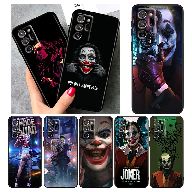 

Luxury Joker Harleen Quinzel For Samsung Note 20 10 Ultra Plus A72 A54 A71 A51 A50 A30 A21 A03 A04e A02 A02S Black Phone Case