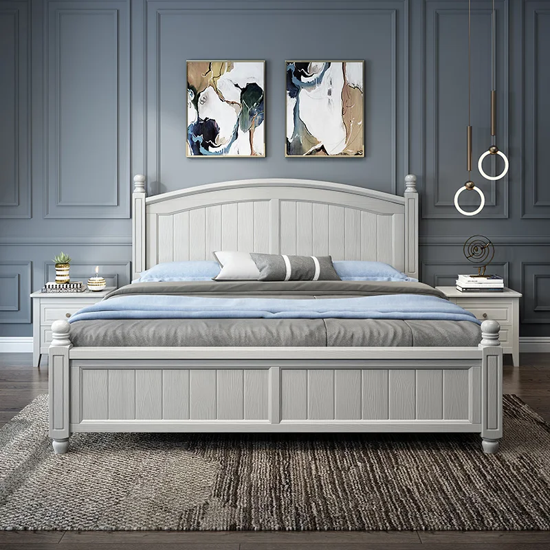 

Lit Solid Wood Beds American Queen Bed Frame Bedroom Furniture Set Muebles De Dormitorio Cameras سرير نوم مزدوج خشب