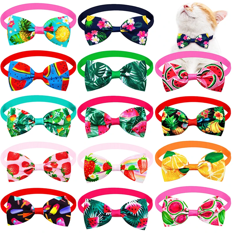 10pcs Pet Accessories Small Dog Bow Tie For Puppy Dog Bowties Collar Adjustable Girl Dog Bowtie For Cat Dog Collar Pet Supplier images - 6