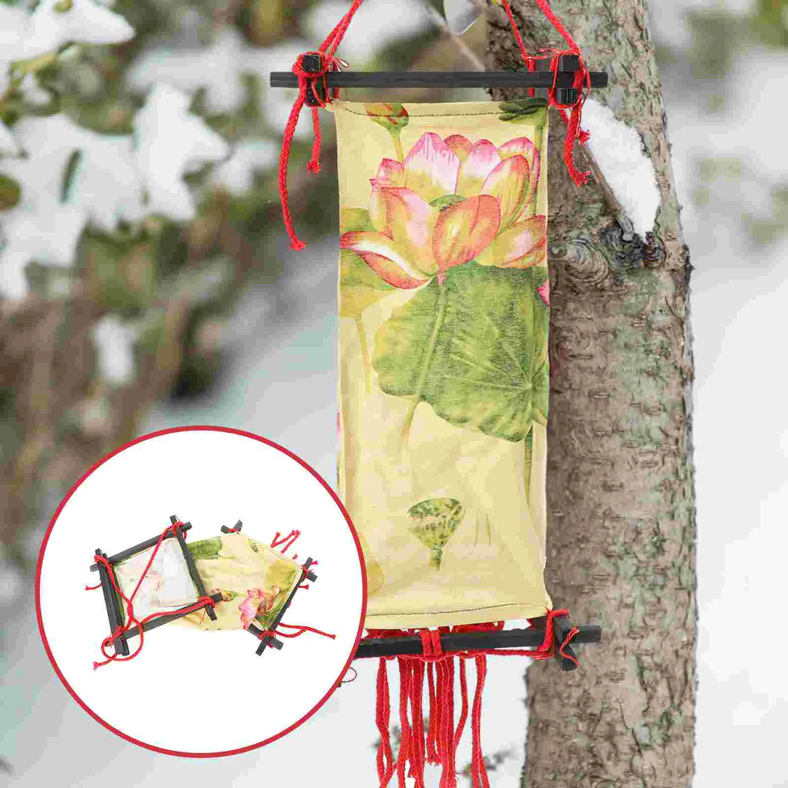 

Lantern Lanterns Chinese Hanging Cloth Dye Tie Lamp Traditional Japanese Paper Style Silk Craft Pendant Fortune Asian Good