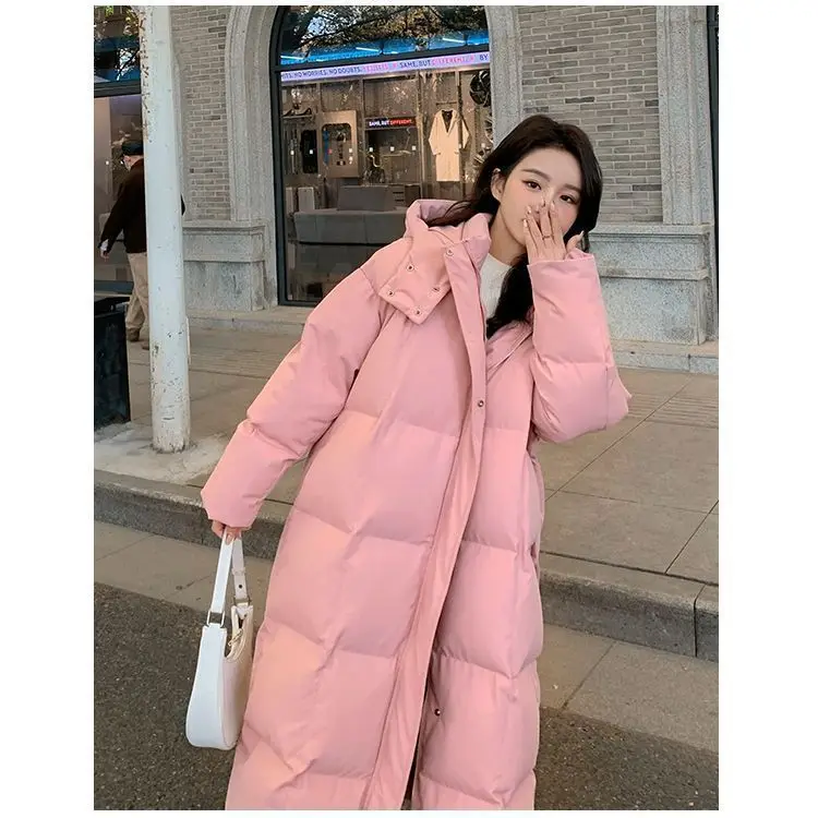 2022 Winter New Women's Down Cotton Jacket with The Same Warm Super-Long Korean Version of Knee-High To Ankle Cotton Jacket