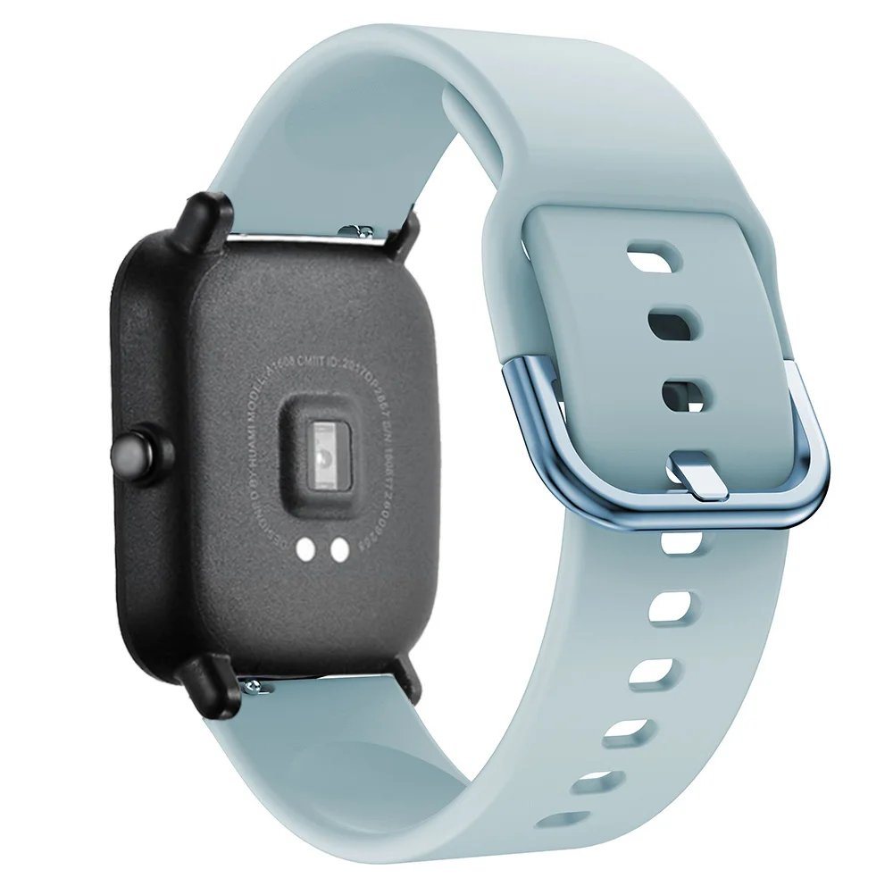 Фото Ремешок 20 мм/22 мм для Amazfit GTS/4/2/2e/GTS2 Mini/GTR 3/Pro/47mm/GTR2/2e/stratos 2, спортивный силиконовый браслет, ремешок для часов Amazfit bip №3