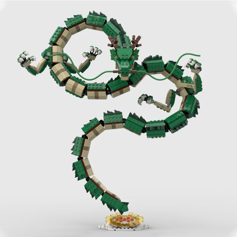 1782 шт. MOC Shenron Dragon строительные блоки 125 см креативная сборка кирпичи игрушки для