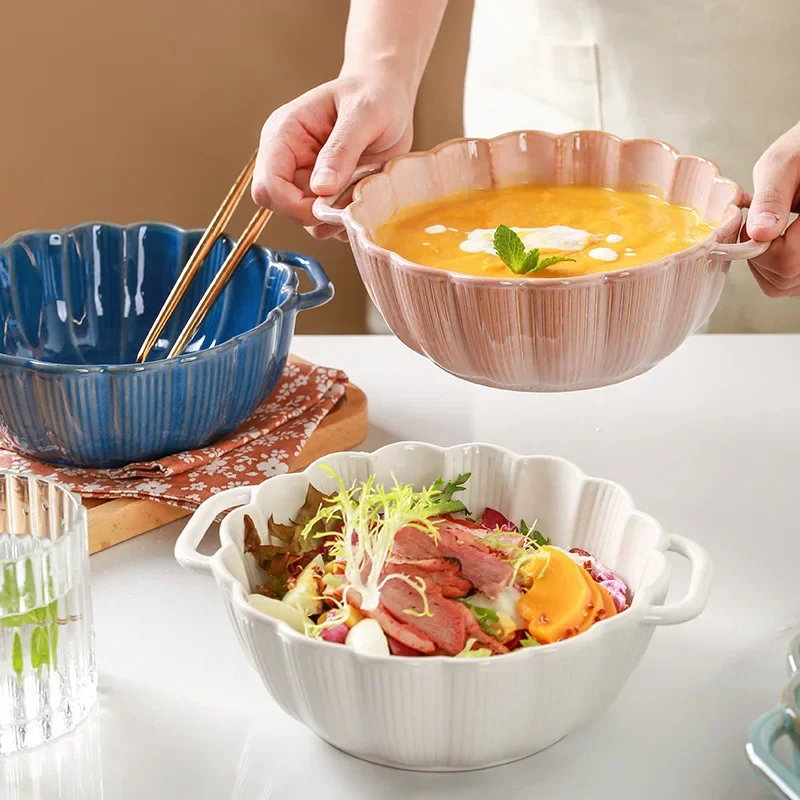 

Миска для супа, фарфоровые миски для еды, керамические принадлежности, Бытовая Посуда для кухни, супов, большие аксессуары для рамен, посуда, бар
