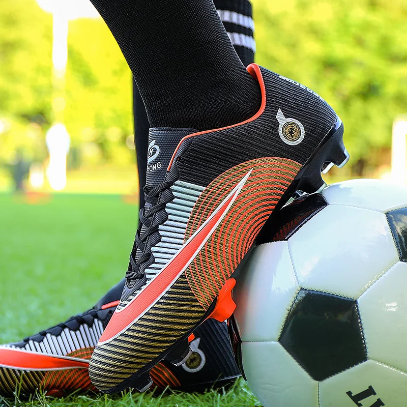 2023 High Quality Ultralight Mens Soccer Shoes Non-Slip Turf Soccer Cleats for Kid TF/FG Training Football Boots Chuteira Campo