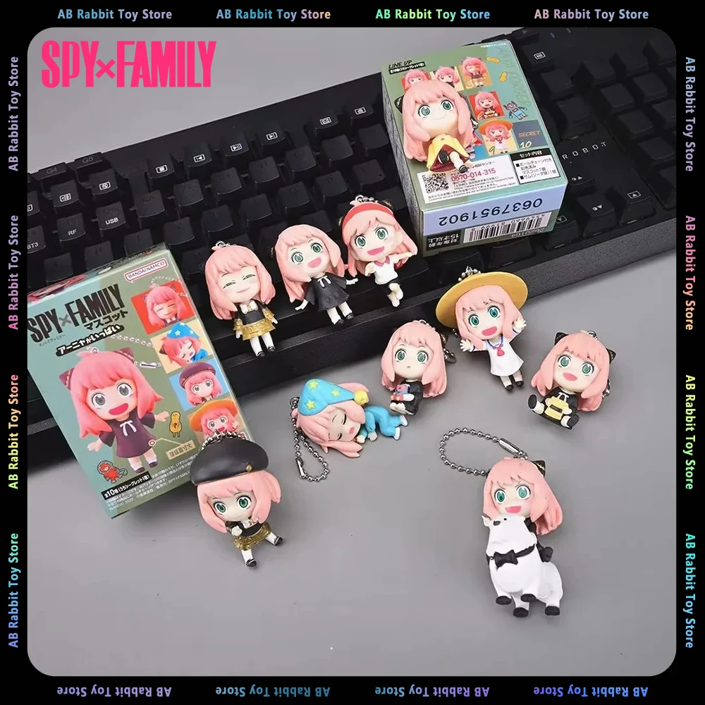 

Spy X Family Figures Anya Forger Kawaii Key Chains Anime Figures Pvc Statue Model Doll Collection Bag Decora Ornament Toys Gift