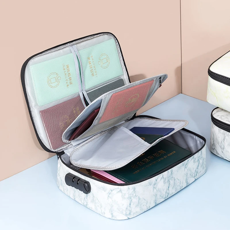 

Multipurpose Document Storage Bag Home Arrange Waterproof Material Pouch Business Trip File Organize Briefcase Household Supplie