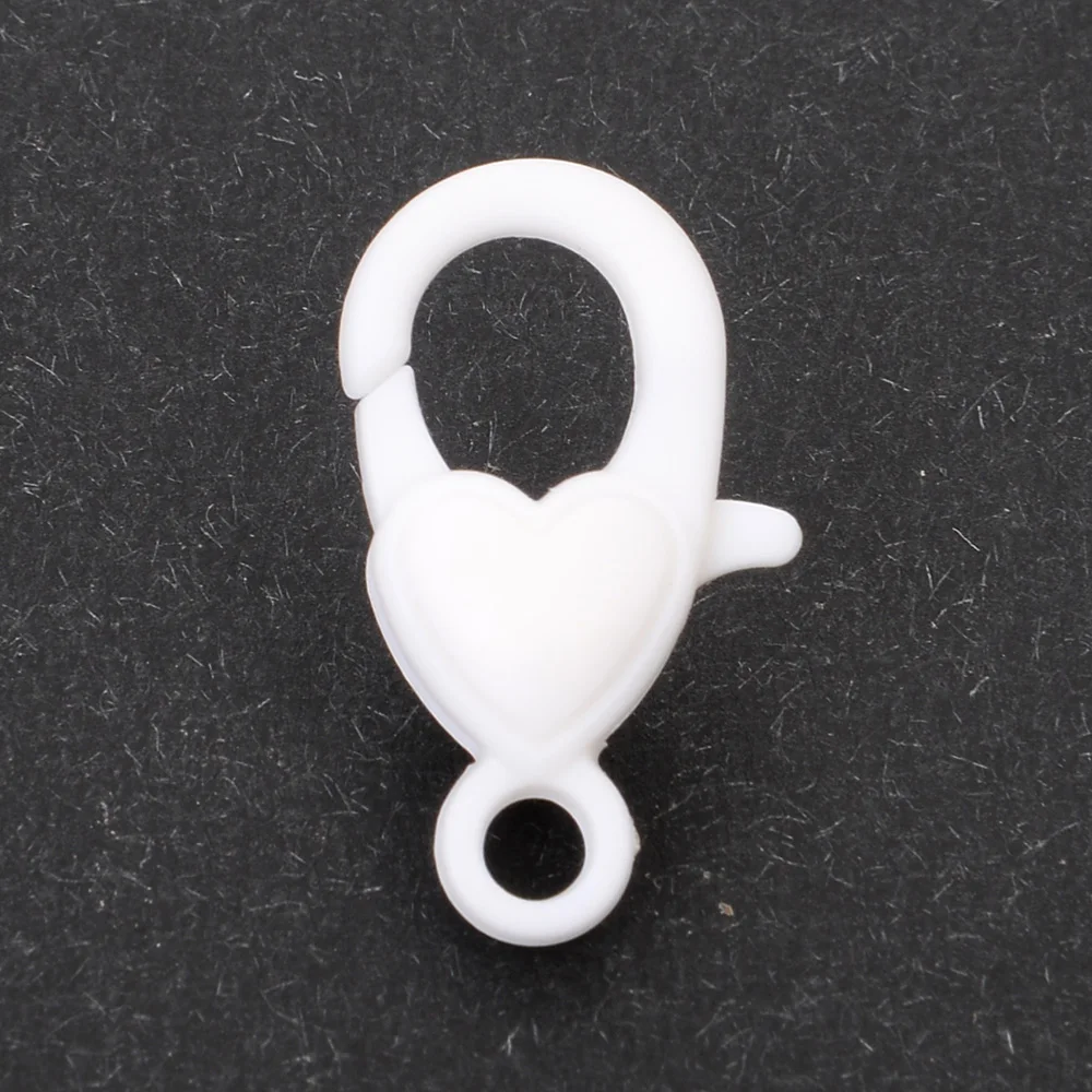 Разноцветная фурнитура для ювелирных изделий пластиковые крючки в форме сердца