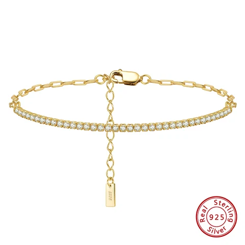 ORSA JEWELS Золотой теннисный браслет из серебра 925