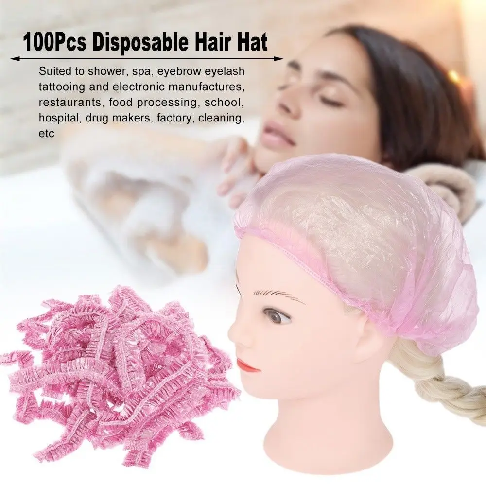 

New Dustproof Disposable Stretch Catering Hat Microblading Eyebrows Tattoo Hair Net Caps