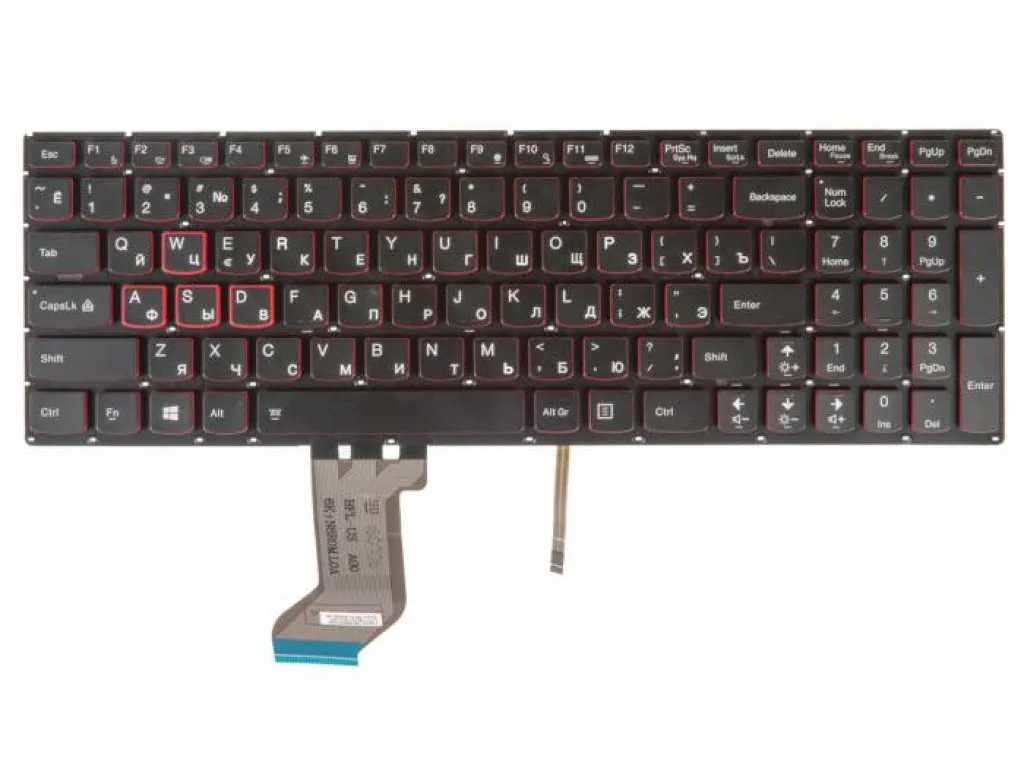 Клавиатура для ноутбука Lenovo IdeaPad Y700 15ISK 17ISK черная без рамки с