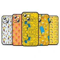 the simpsons donut for apple iphone 13 12 11 pro mini xs max xr x 7 8 6 5s plus silicone soft black phone case