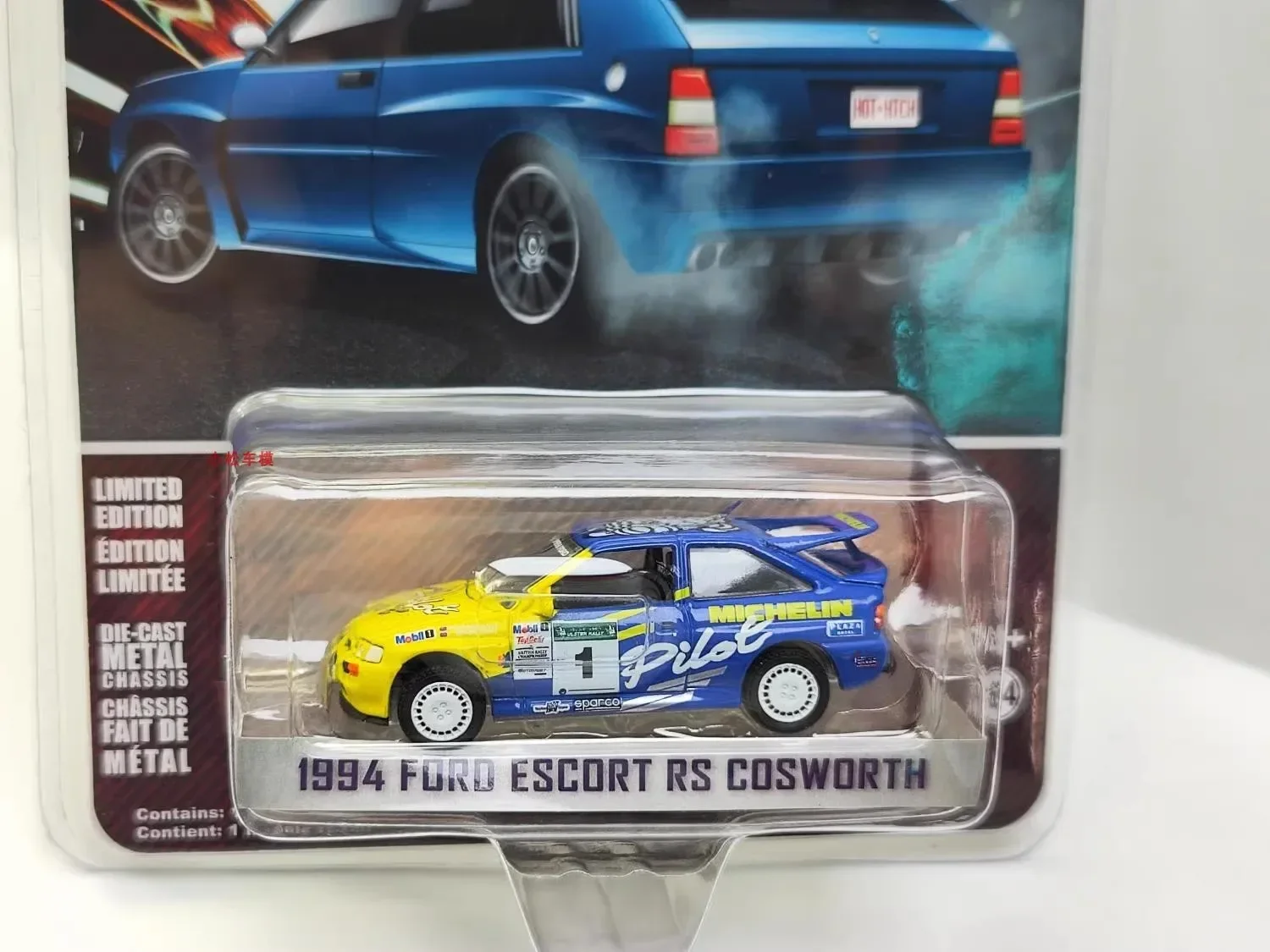 1:64 1994 Ford Escort RS Cosworth литая под давлением модель автомобиля из металлического