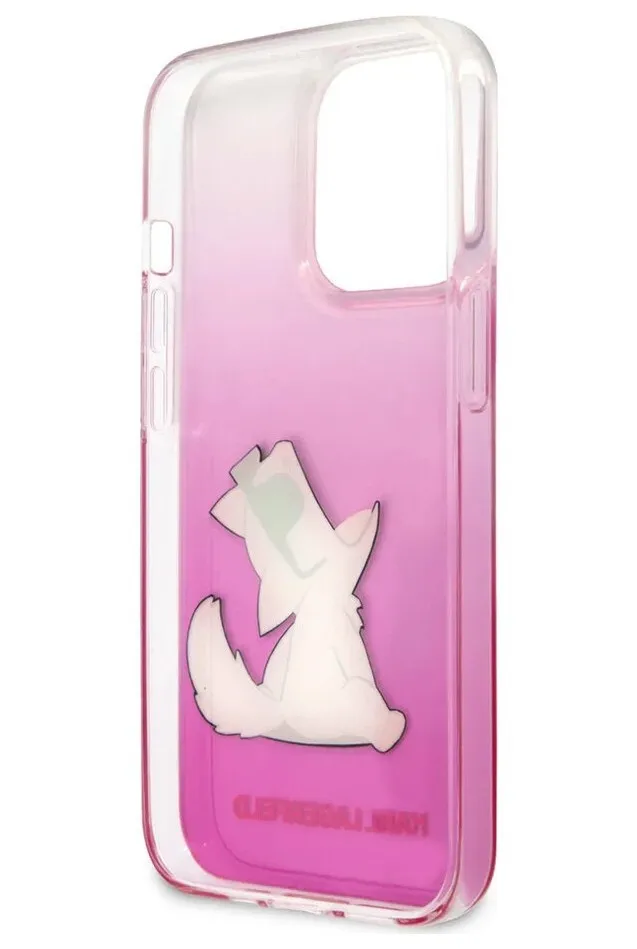 Чехол CG Mobile Karl Lagerfeld PC/TPU Choupette Fun Hard Gradient для iPhone 13 Pro Max цвет Розовый - купить по