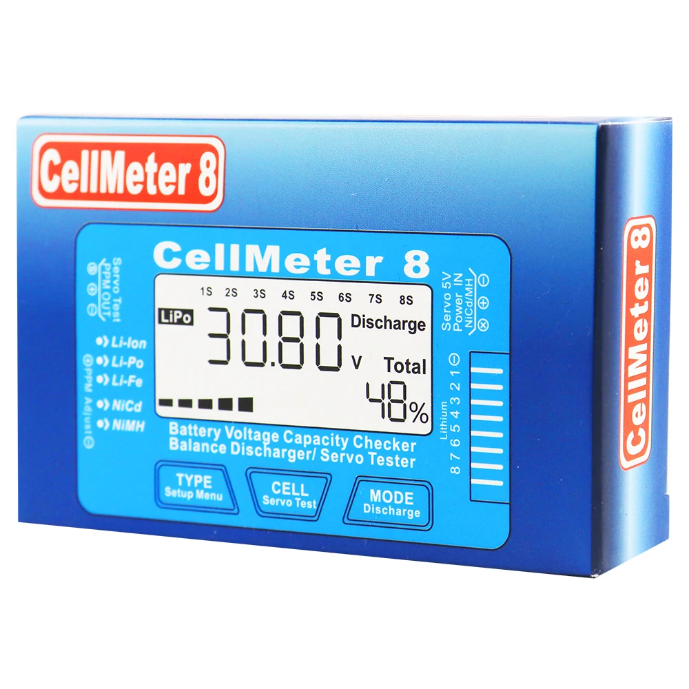 

Цифровой RC CellMeter-7 Тестер Батареи Для LiPo LiFe Li-ion Nicd NiMH Проверка Точности Напряжения Cellmeter8
